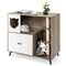 Cat Litter Box Enclosure with 3 Sisal Scratching Posts for Indoor Cats